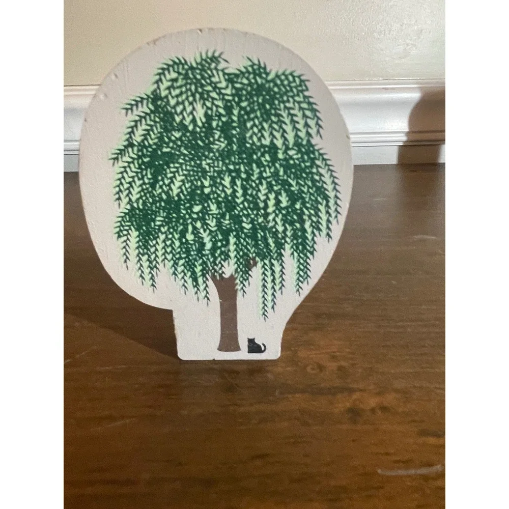 Set of 4 Cars Meow Wooden Tree Shelf Sitters Willow Spruce